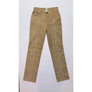 VTG Roberto Cavalli Jeans Italy Beige Snakeskin Python Print Straight Pants 28